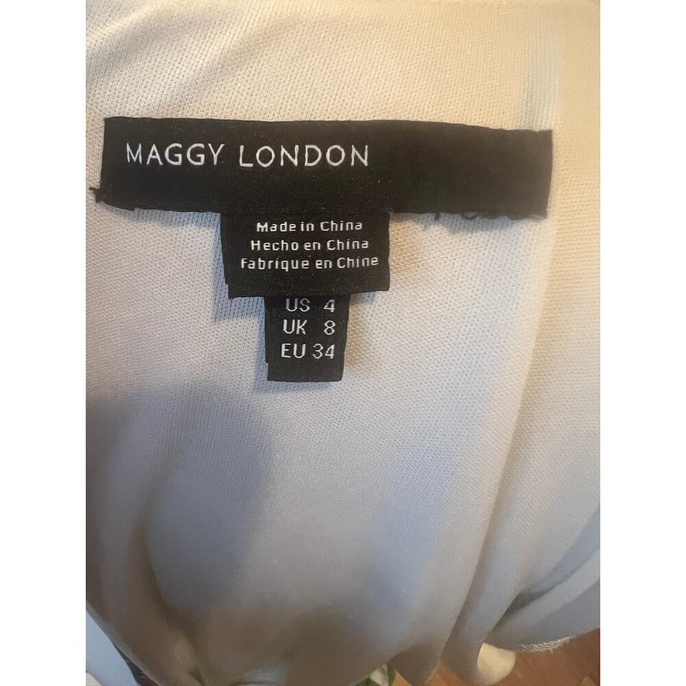 MAGGY LONDON NWT lined hawiaan floral pencil dress womens size 4 - Picture 3 of 11